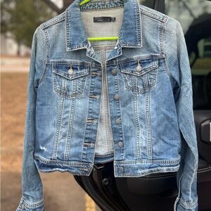 PrAna Distressed Denim Jacket Women’s Small